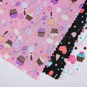 Cute Ice Cream Pattern Polyester Jersey Fabric